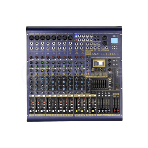 Anzhee Tetta 8 12-канальный аналоговый микшер, FX, MP3, Bluetooth