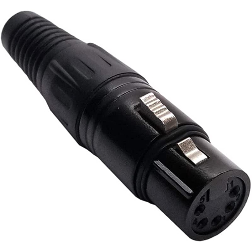 Anzhee XLR-5-F Black 5-контактный кабельный разъем XLR мама