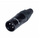 Anzhee XLR-M Black 3-контактный кабельный разъем XLR папа