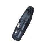 ECO RX004F Black Разъем XLR, кабельный, мама, 3-х контактный