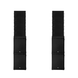 Активный акустический комплект RCF HDL 10-A + 8004-AS, общей мощностью 10600 Вт RMS.