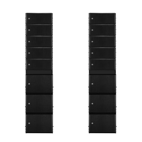 Активный акустический комплект RCF HDL 30-A + HDL 38-AS, общей мощностью 20600 Вт.
