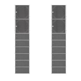 Активный акустический комплект RCF HDL 26-A + 35-AS, общей мощностью 16000 Вт. Белый.