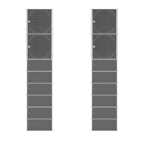 Активный акустический комплект RCF HDL 26-A + 35-AS, общей мощностью 16000 Вт. Белый.