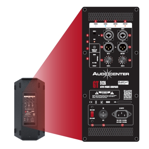 Audiocenter GT508A Активная АС, 1100 Вт., 8"