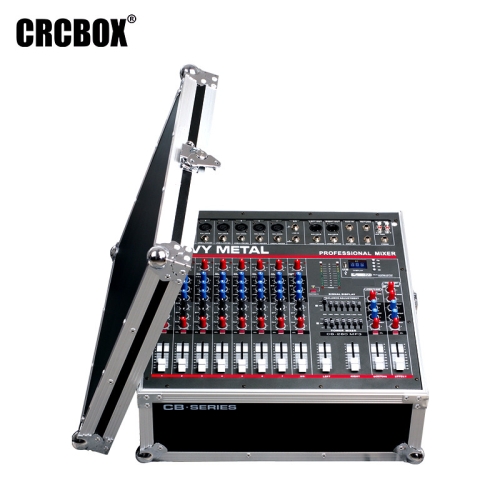 CRCBOX CB-380 8-канальный активный микшерный пульт, 2х1200Вт., MP3