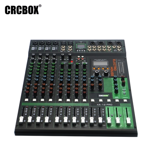 CRCBOX XA-12 PRO 12-канальный микшерный пульт, FX, MP3, Bluetooth