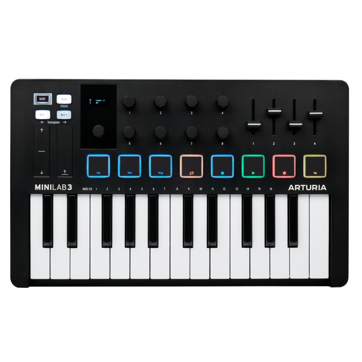 Arturia MiniLab 3 Black Edition MIDI-клавиатура, 25 клавиш купить в Москве  и РФ недорого