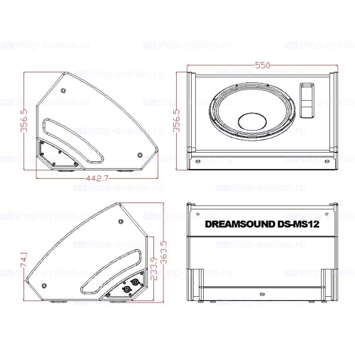 Dreamsound DS-MS12 Пассивный сценический монитор, 12", 450 Вт.