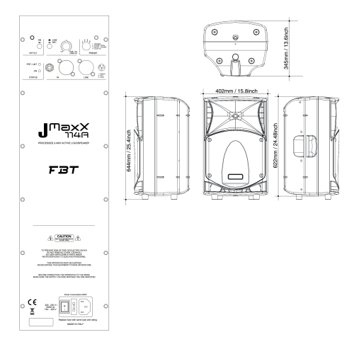 FBT JMAXX 114A Активная АС, 900 Вт., 14"