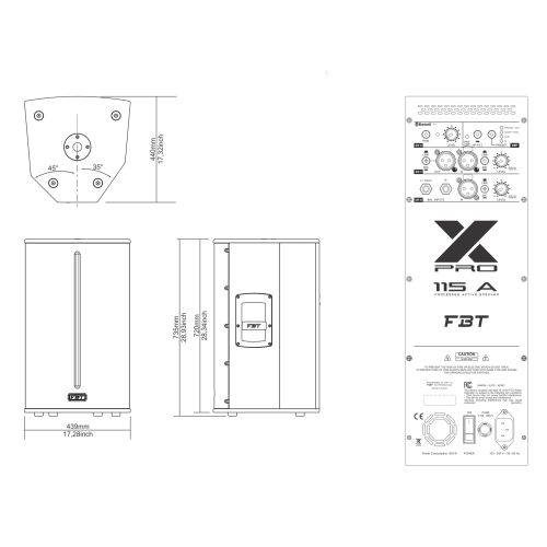 FBT X-Pro 115A Активная АС, 1500 Вт., 15 дюймов