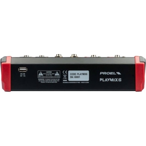 Proel PLAYMIX6 6-канальный микшерный пульт, FX, MP3, Bluetooth