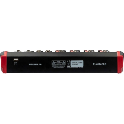 Proel PLAYMIX8 8-канальный микшерный пульт, FX, MP3, Bluetooth