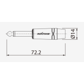 Roxtone RJ2PP-NS-BG Разъем 6.3 мм mono Jack