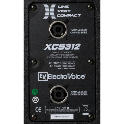 Electro-Voice XCS312 Сабвуфер ЛМ, 2000 Вт., 3x12 дюймов
