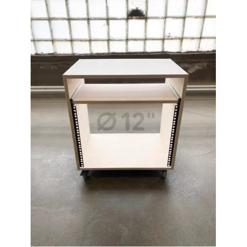 12inch 8U-350 с полками и колесами Настольная стойка, 8U