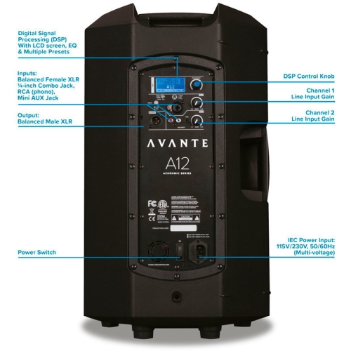 ADJ Avante A12 Активная АС, 400 Вт., 12 дюймов