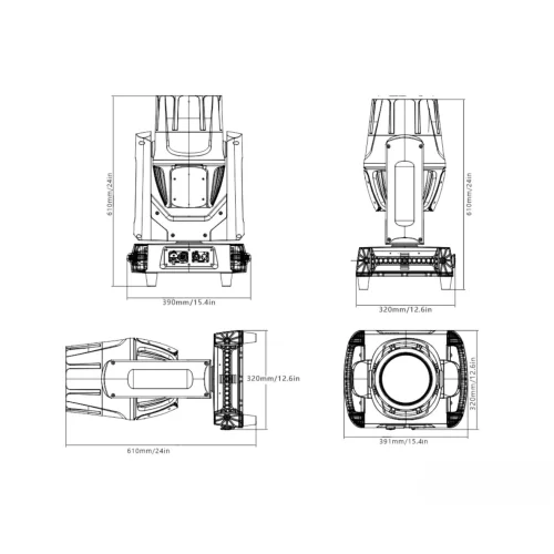 Amixled BEAM 380 IP65 K Вращающаяся голова Beam, 380 Вт., лампа, IP65