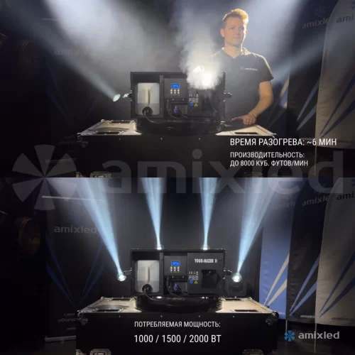 Amixled Tour Hazer II 1500 Генератор тумана, 1500 Вт.