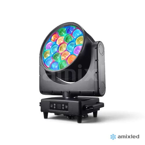 Amixled WASH 19x80 IP66 LX Вращающаяся голова Wash, 19x80 Вт., RGBW, LED-кольцо, IP66
