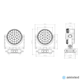 Amixled WASH BEYE 37x40 IP66 LX Вращающаяся голова Wash, 37x40 Вт., RGBW, BEYE, IP66
