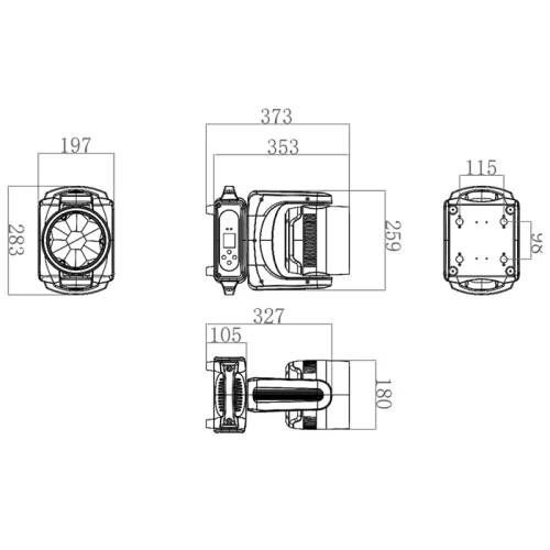 Amixled WASH + BEYE 7x40-R Вращающаяся голова Wash, B-Eye, 7х40 Вт., RGBW