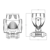 Anzhee HW19x40Z-WASH Вращающаяся светодиодная голова, RGBW, 19*40 Вт., IP 67