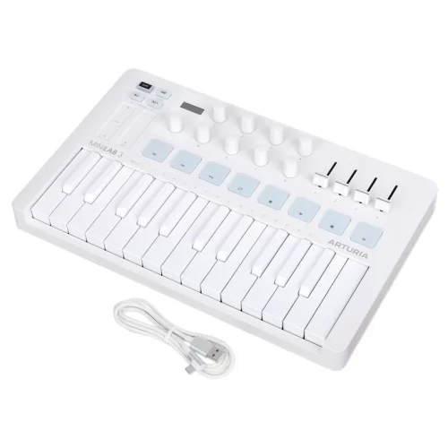 Arturia MiniLab 3 Alpine White MIDI-клавиатура, 25 клавиш