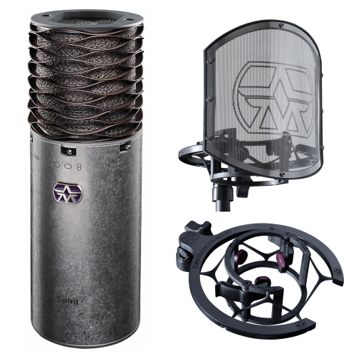 Aston Microphones Spirit Black Bundle Студийный микрофон с держателем и поп-фильтром