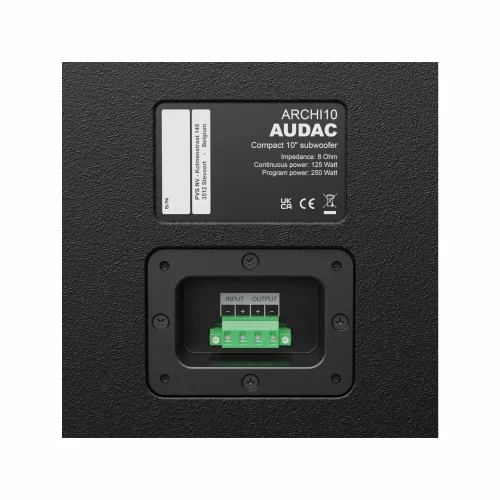 Audac ARCHI10/B Пассивный сабвуфер, 225 Вт., 10"
