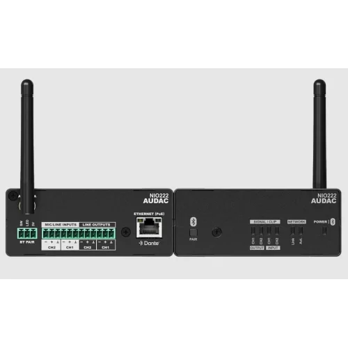 Audac NIO222 Интерфейс Dante/AES67, 2х2, Bluetooth
