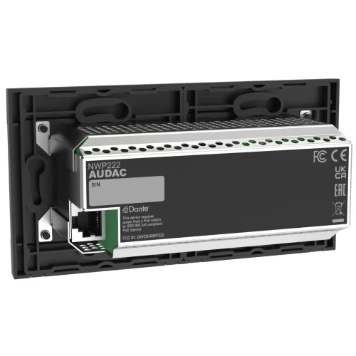 Audac NWP222/W Настенная панель, Bluetooth, Dante/AES67