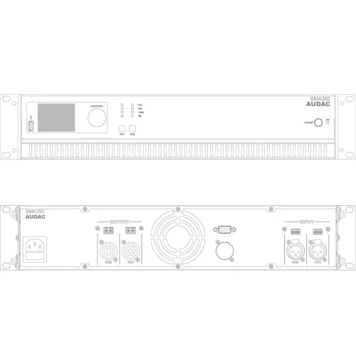 Audac SMA350 Усилитель мощности, 2х350 Вт.