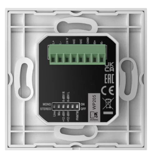 Audac WP205/W Настенная панель подключения