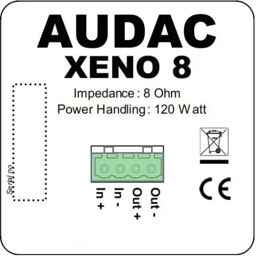 Audac XENO8/W Пассивная АС, 120 Вт., 8"