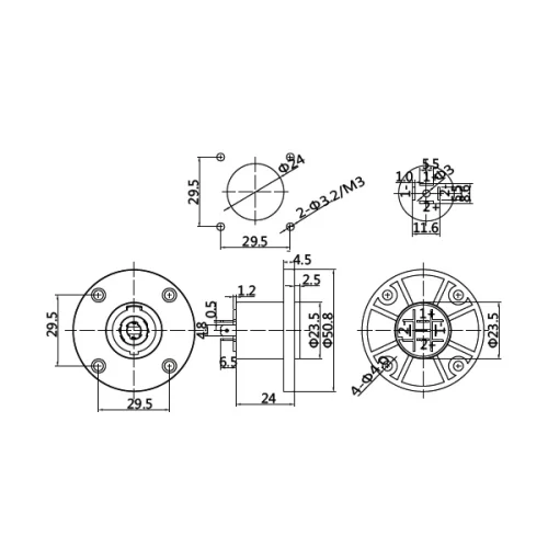 AuraSonics SC4FR Панельный разъем спикон 4-контактный