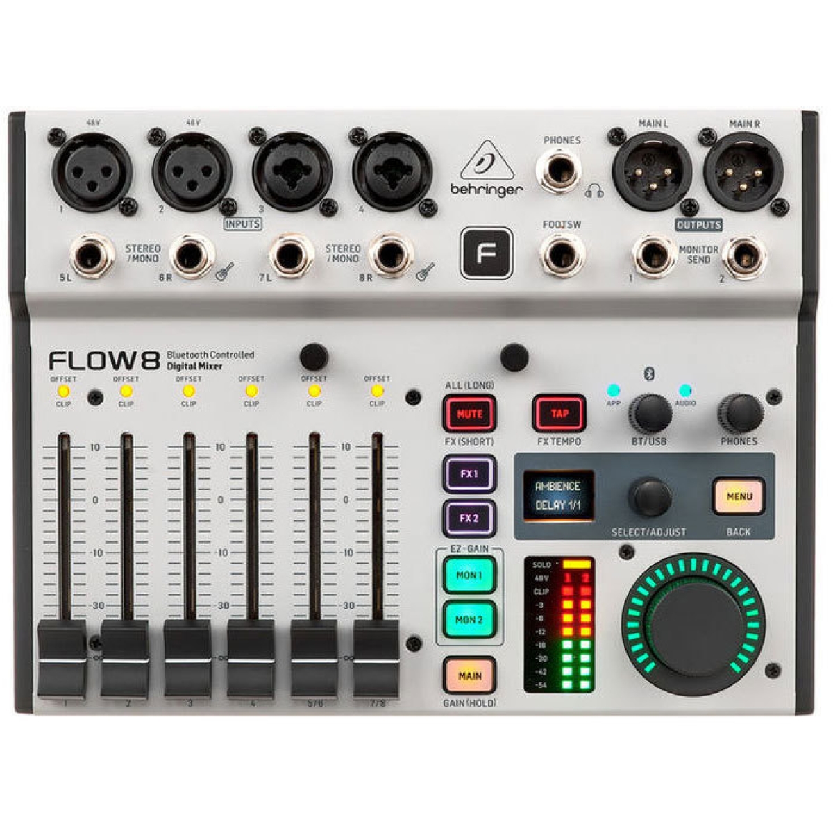 Flow 8. Цифровой микшерный пульт Behringer. ?Behringer Flow 8. Микшерный пульт Behringer Flow 8. Цифровой пульт Беренджер.