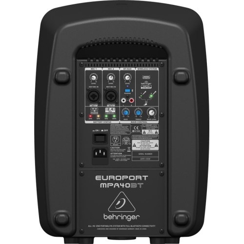 Behringer MPA40BT Портативная АС, 40 Вт., 8", Bluetooth