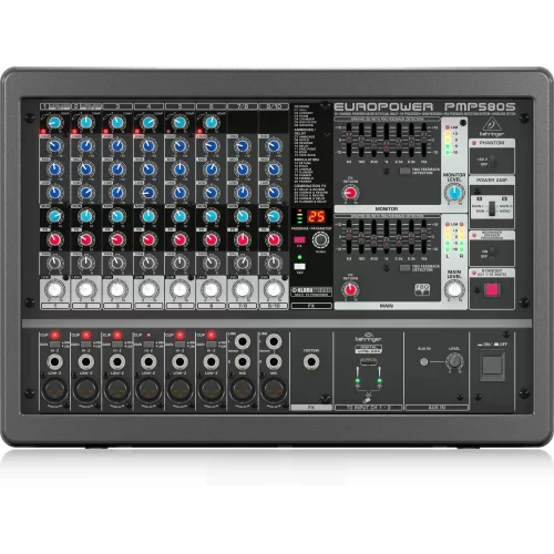 Behringer PMP580S 10-канальный активный микшер, 2x250 Вт.