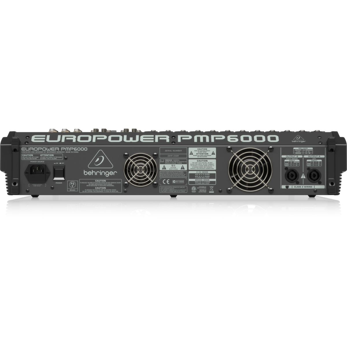 Behringer PMP6000 20-канальный активный микшер, 2x600 Вт. купить в Москве и  РФ недорого