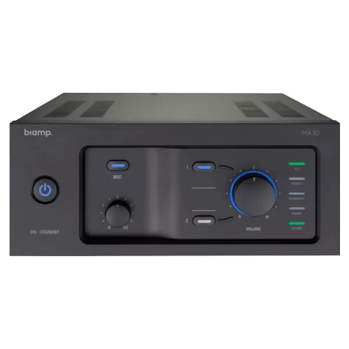 Biamp MA30 Микшер-усилитель, 30 Вт., 70В/100В/4 Ом.
