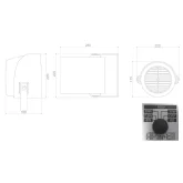Biamp MPH31-G Звуковой прожектор, 4/7,5/15/30 Вт.- 100 В; 30 Вт.- 8 Ом., 5,25", IP54