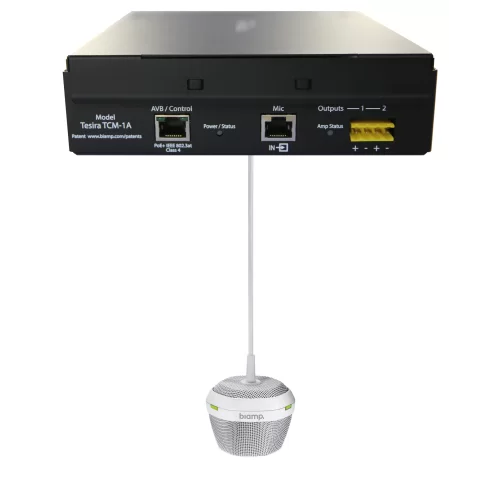 Biamp Parle TCM-1 White Потолочный микрофон, AVB, PoE+