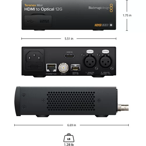 Blackmagic Teranex Mini - HDMI to Optical 12G Конвертер