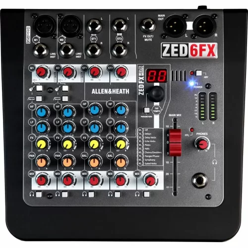 Allen & Heath ZED-6FX (ZED6FX) 6-канальный аналоговый микшер, FX