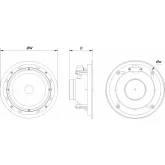 DAS Audio DECO-8-T Потолочная АС, 5-7,5-10-20-30 Вт., 8"