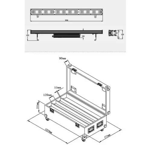DIALighting LED Bar 48 RGBW LEDS IP65 LED панель 48 светодиодов, RGBW, IP 65