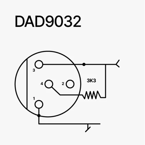 DPA DAD9032 Переходник с MicroLock на TA-4F для Beyerdynamic и Mipro