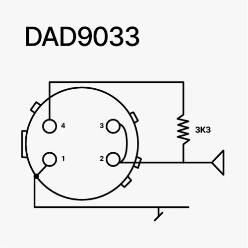 DPA DAD9033 Переходник с MicroLock на 4-pin Hirose для Audio-Technica