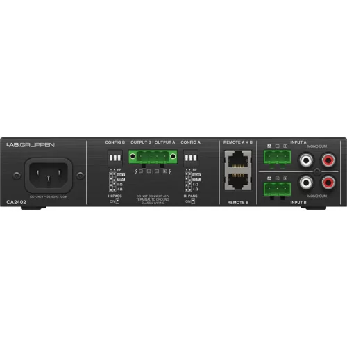 Lab.Gruppen CA2402 Инсталляционный усилитель, 2х240 Вт., 4/8Ом,70/100 B